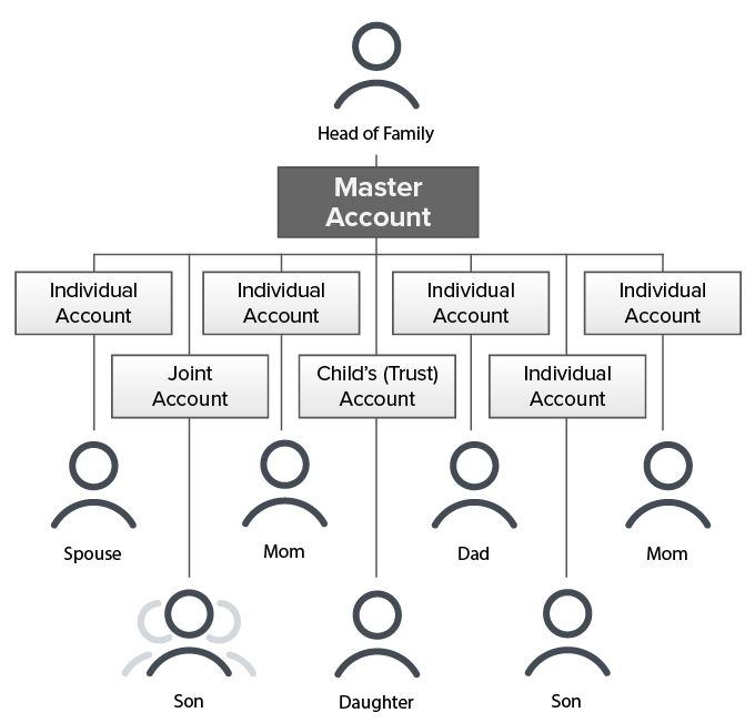 Friends and Family Account Structure Chart